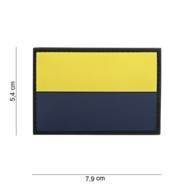 Uniform landsvlag Oekraïne embleem 3D PVC -  klittenband - 7,9 x 5,4 cm