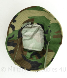 Korps Mariniers en US Army bush hat Woodland type 2 , hat sun hot weather - Ribstop - maat 7 3/4 - nieuw - origineel