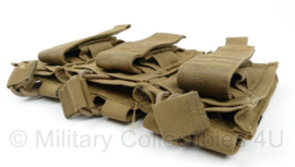 Defensie en Korps Mariniers MOLLE Triple magazin pouch M4 C7 C8 coyote - 24 x 2 x 16 cm -  gebruikt - origineel