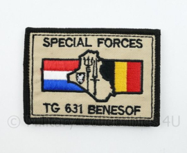 NL BE Nederland België Special Forces TG 631 BENESOF embleem - met klittenband - 8 x 6 cm