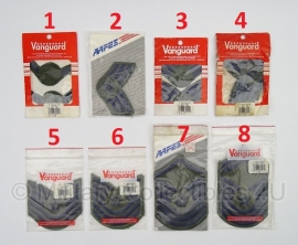 USAF US Airforce Vanguard en AAFES RANK patches - in verpakking - 10 cm. breed - 1 paar - origineel