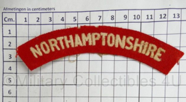Britse leger Northamptonshire shoulder title - 13 x 4 cm - origineel