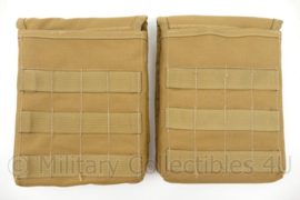 Profile Equipment Coyote MOLLE tassen met Rabintex kogelwerende zijplaten voor vest - 21 x 17½ x 3 cm - origineel