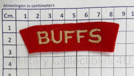 Britse leger Buffs shoulder title - 8 x 2,5 cm - origineel