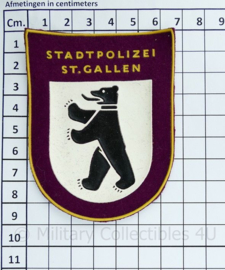 Zwitserse Stadtpolizei ST Gallen embleem  - 6,5  x 9 cm - origineel