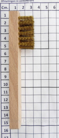 Koperborstel voor bijv. wapen onderhoud of Suede borstel -  set van 2 stuks - 15,5 x 3 cm  origineel