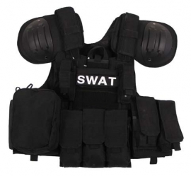 SWAT EN ME assault vest - extra beschermend - zwart