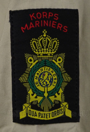 Korps Mariniers overhemd lange mouw met embleem - ongedragen - maat 41-5 - origineel