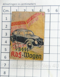 WO2 Duits luciferdoosje van echt hout - Dein KDF Wagen - 6 x 4 cm