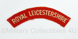 British Army shoulder title ENKEL Royal Leicestershire - 12,5 x 4 cm - origineel