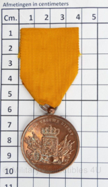 Medaille voor Trouwe Dienst Wilhelmina periode - 9,5 x 4 cm - origineel