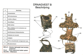 Defensie NFP camo draagvest B VOSS MOLLE  - maat 4XL/L = 4XL Long - licht gedragen - origineel