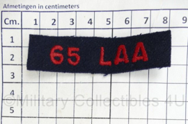 Canadese leger 65 LAA 65 Light Anti Aircraft shoulder title - 8 x 2 cm - origineel