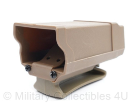 CQC Double Stack Single Magazine Holster met veer Mag Holder Pouch voor o.a. Glock 17 9mm - coyote