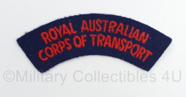 Australische leger Royal Australian Corps of Transport shoulder title - 11 x 4 cm - origineel