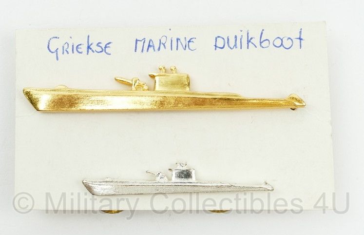 Set van 2 spelden van Griekse Marine duikboten - origineel