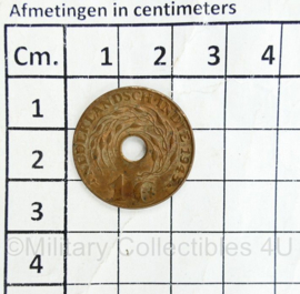 Nederlandsch Indie 1945 1 cent munt - diamter 2,5 cm - origineel