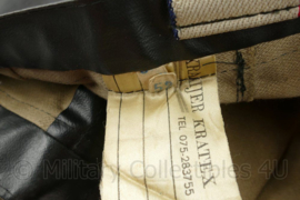 Vintage Brandweer kunstlederen jas met broek en bretels - maat 52 - origineel
