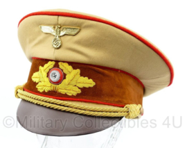 NSDAP Schirmmütze für Politische Leiter der Ortsgruppenleitung replica -  rode bies - maat 58 tm. 60