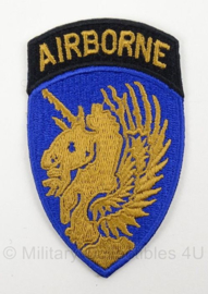 WO2 US  Airborne Division patch cut edge - afmeting 5 x 9 cm - replica