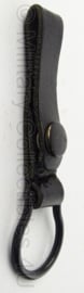 KMAR Marechaussee of Politie mini maglite houder - zwart leder - 3,5 x 12 cm - origineel