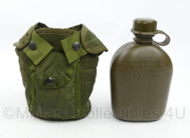 US Army Special Forces Modified canteen met canteen pouch - gebruikt - 17 x 10 x 23 cm - origineel