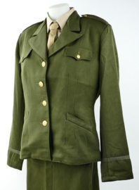 WO2 US Dames WAC officer class A jas MET rok replica OD -  size 38 t/m 48