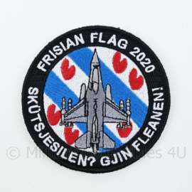 KLU Luchtmacht Frisian Flag 2020 Skütsjesilen? Gjin Fleanen! embleem - met klittenband - diameter 9 cm