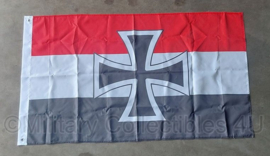 WO2 Duitse vlag met ijzeren kruis polyester - 150 x 90 cm - replica