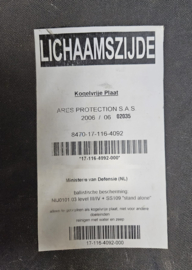 Kogelwerende Keramische CAT NIJ 3/NIJ 4 Stand Alone platen PAAR Hardballistic Ares Protection   - origineel
