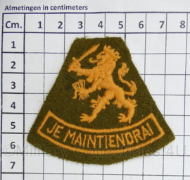 Defensie mouwleeuw Je Maintiendrai - vroeg model jaren 50 a 60  - 7,5 x 6,5 cm - origineel