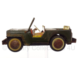 Blikken Jeep MF-722 model vintage voertuig handgemaakt! - 17 x 8 x 7,5 cm - origineel