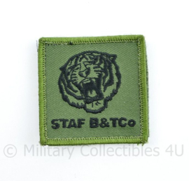 Defensie nieuwste model 2021 borst embleem klittenband Staf B & TCo  Bevoorradings-en Transportbataljon - 5 x 5 cm - origineel