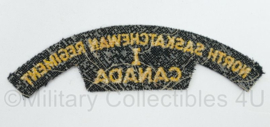 Canadian Army shoulder title ENKEL North Saskatchewan Regiment 1 Canada - 14,5 x 4 cm - origineel
