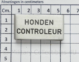 Politie enkele schouder insigne Honden Controleur - 4½ x 2½ cm - origineel