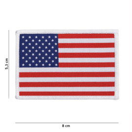 Uniform landsvlag VS Verenigde Staten embleem stof met klittenband - 5,3 x 8 cm
