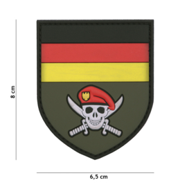 Embleem 3D PVC met klittenband - Bundeswehr Commando 6,5 x 8  cm.