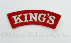 Britse leger King's shoulder title - 8 x 3 cm - origineel