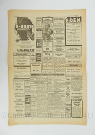 WO2 Duitse krant 8 Uhr Blatt 3 juli 1941 - 47 x 32 cm - origineel