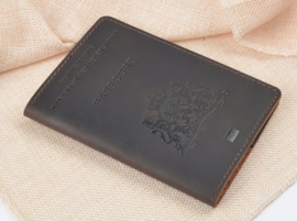 Koninkrijk der Nederlanden paspoort hoes - Bruin - 14 x 10 cm