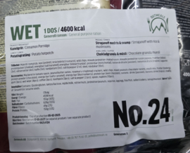 1 zak 24uurs rantsoen Maaltijd zak 24 Hour OUTMEALS General Ration  Army 4600 kcal - keuze uit meerdere menu's - exp. 4-2027 / 5-2027
