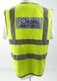 Britse RAF Royal Air Force reflectie hesje - maat Large - gedragen - origineel