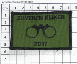 Defensie Zilveren kijker 2017 prijs SOB Schiet- en Oefenterrein Bergen-Hohne  embleem - met klittenband - 8 x 5 cm - origineel