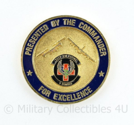 Zeldzame coin 1 SOMDOS Presented by the Commander for excellence US Air Force    - diameter 4,5 cm - origineel