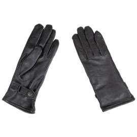 KL Nederlandse leger handschoenen met riempje DAMES - zwart leer - NIEUW - maat 8,5 - origineel