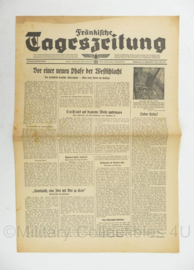 WO2 Duitse krant Frankische Tageszeitung nr. 215 13 september 1944 - 47 x 32 cm - origineel