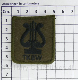 Defensie borst embleem Trompetterkorps Bereden Wapens TKBW - met klittenband - 5 x 5 cm - origineel