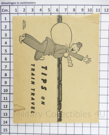 WO2 Brits boekje Tips On Train Travel 1942 - 13½ x 10½ cm - origineel