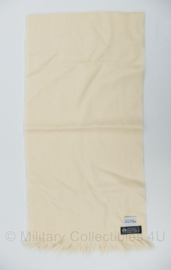 Politie creme witte sjaal Zuiver scheerwol - 124 x 31 cm - nieuw - origineel