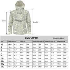 Tactical softshell jas - maat Large tm. 3XL - nieuw gemaakt - OD Green